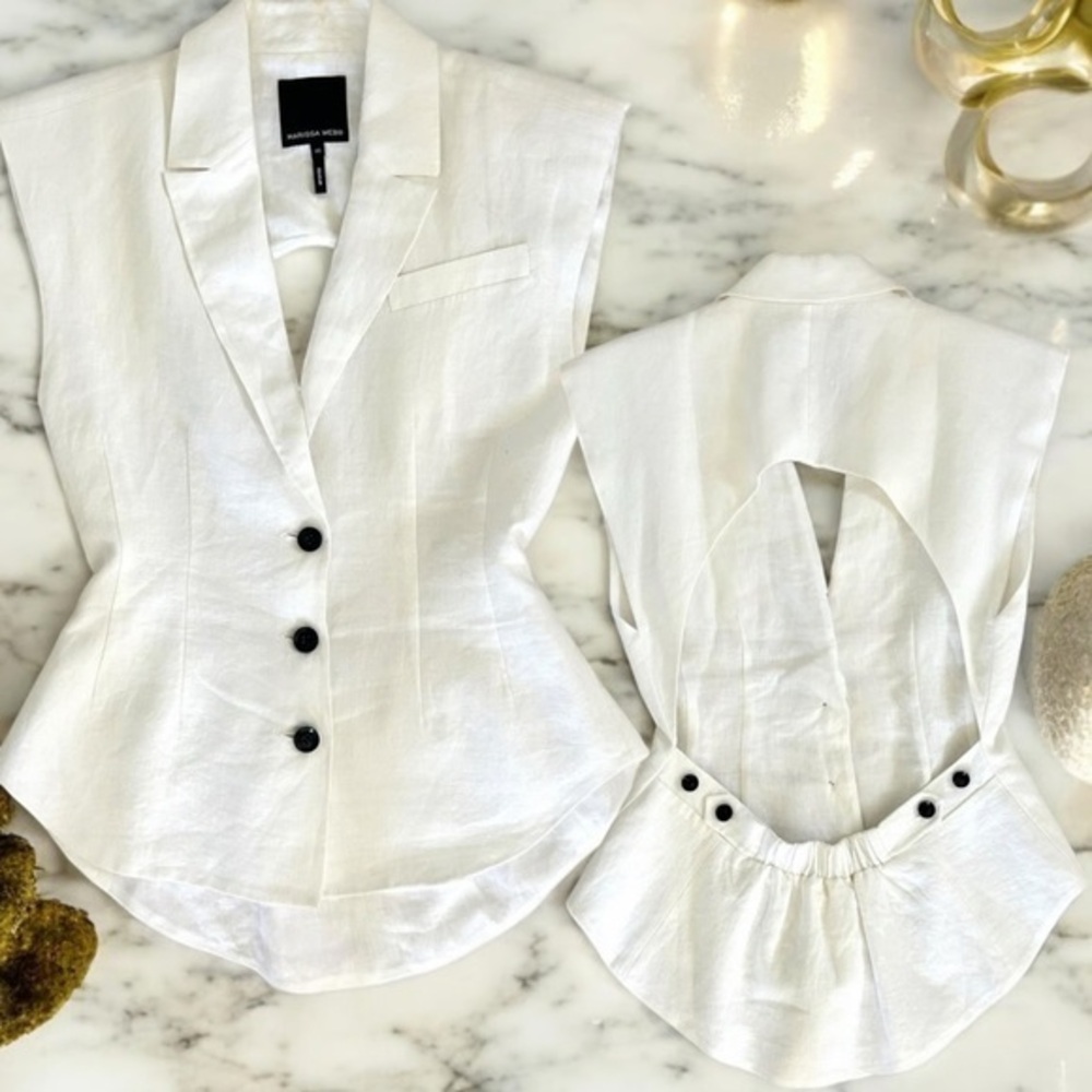 💐 Marissa Webb Cream Sleeveless Vest Size L